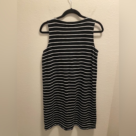 J. Jill Black And White Striped Midi Dress Size Small Petite - Picture 7 of 7